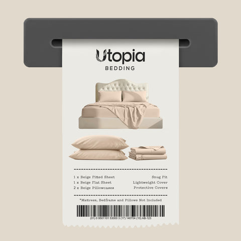 Utopia Bedding fitted sheet on mattress demonstrating scale and reliable snug fit