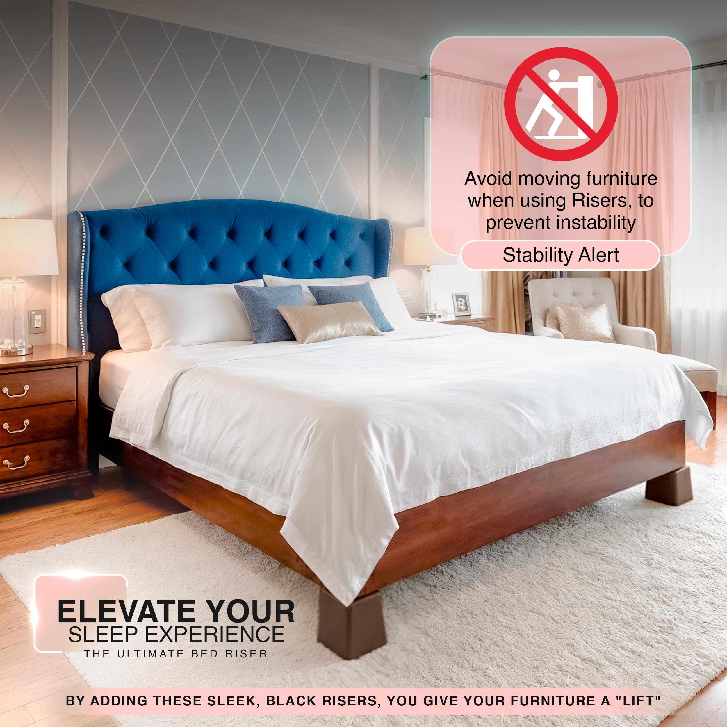 Utopia Bedding beside a ruler showing exact dimensions for easy planning and fit