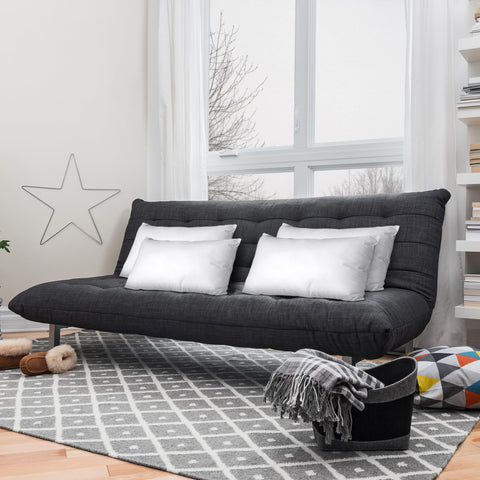 Utopia Bedding scale comparison on couch illustrating 14x20 size