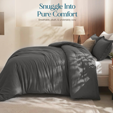 Utopia Bedding comforter on king mattress demonstrating full-size coverage and fit