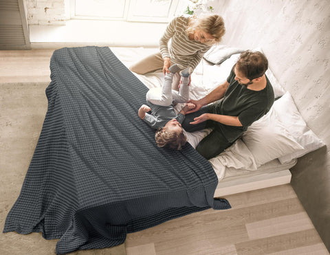 Utopia Bedding next to pillow for size scale and full-bed coverage