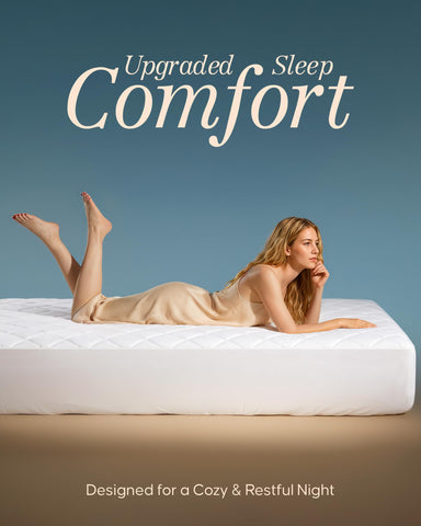 Utopia Bedding texture and fiberfill shot showing loft and breathability