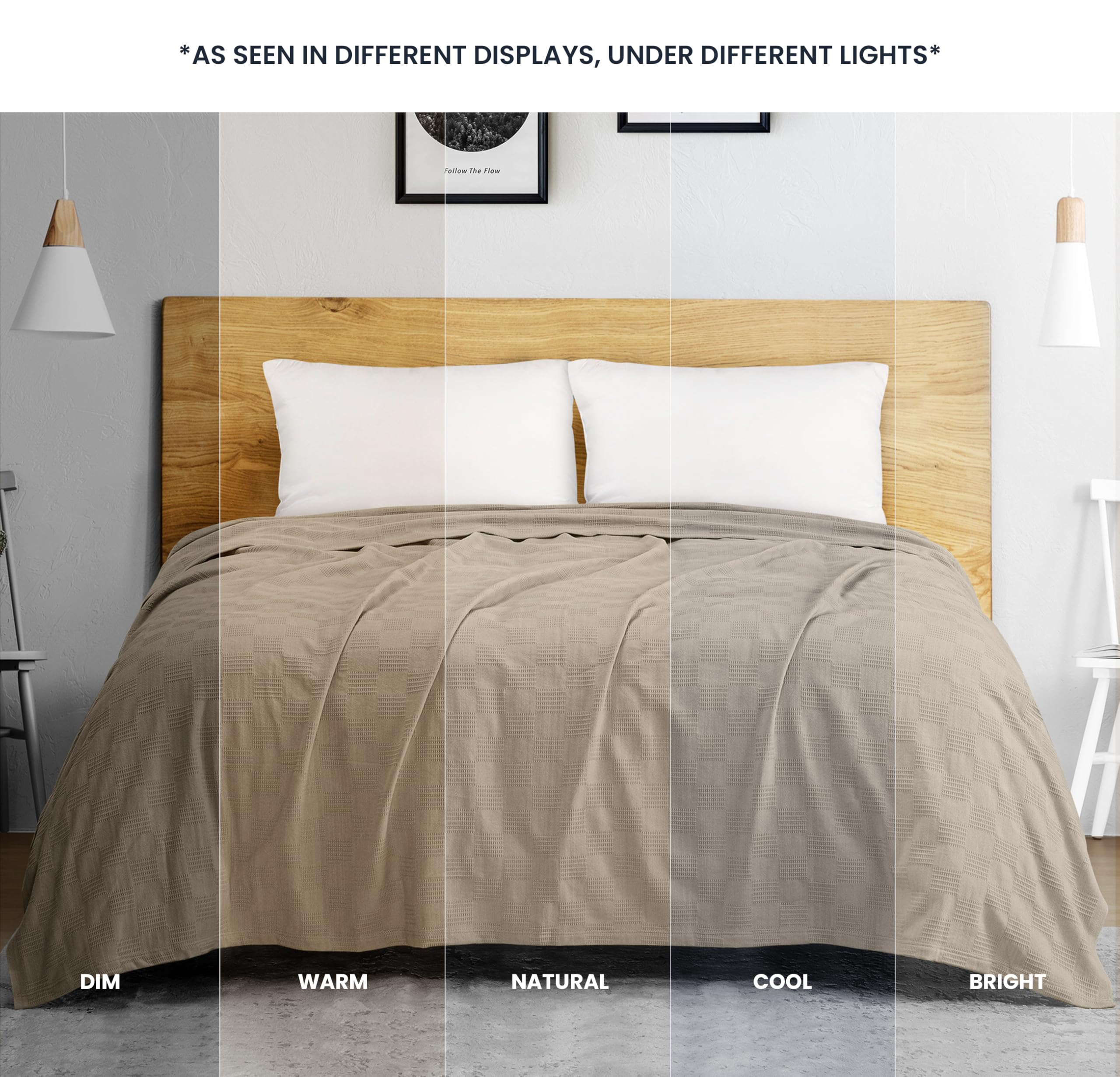 Utopia Bedding lifestyle bedroom scene with blanket adding warmth and relaxed decor