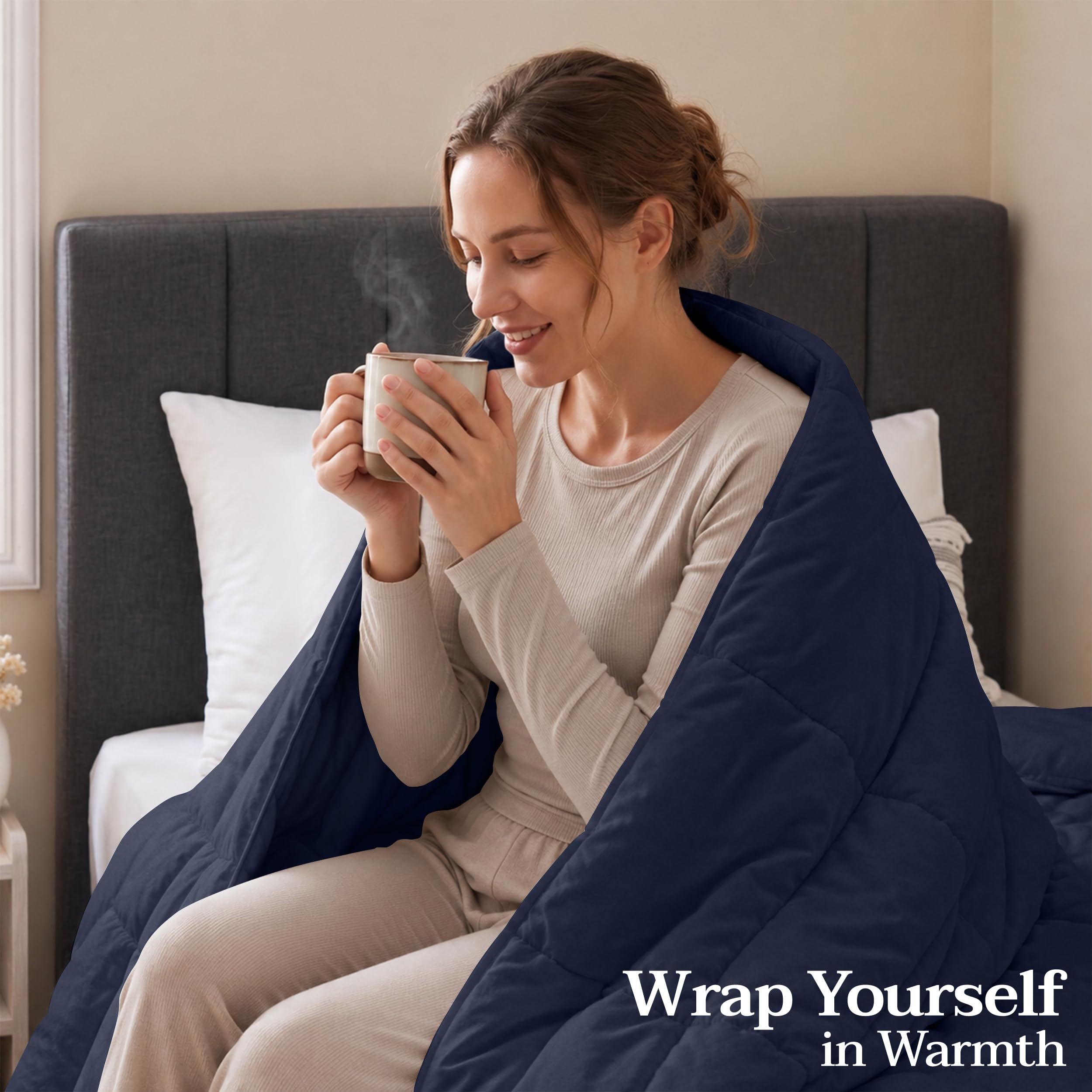Utopia Bedding piped edge detail illustrating reinforced seams and shape retention