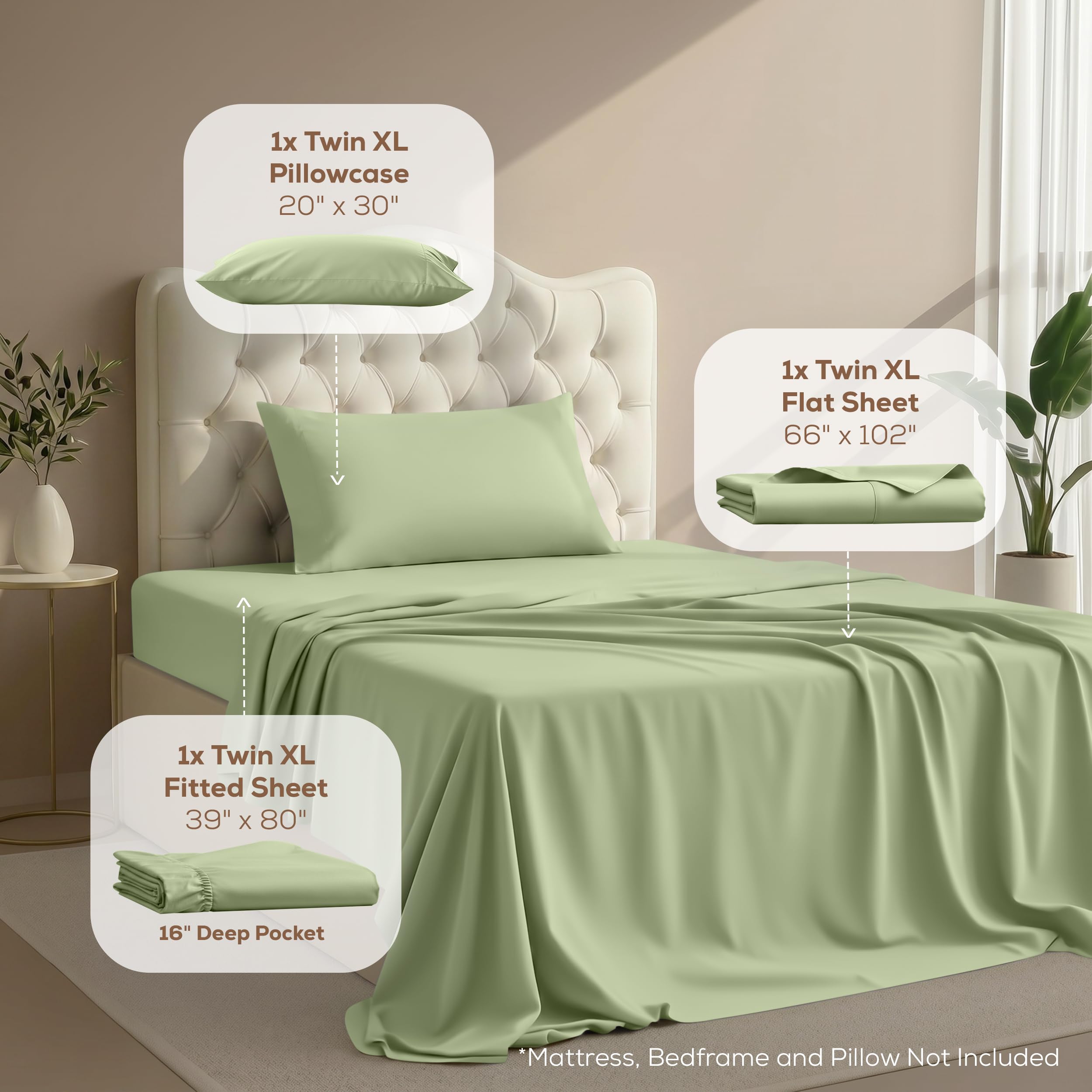 Utopia Bedding fitted sheet elastic detail demonstrating secure deep-pocket fit for neat beds