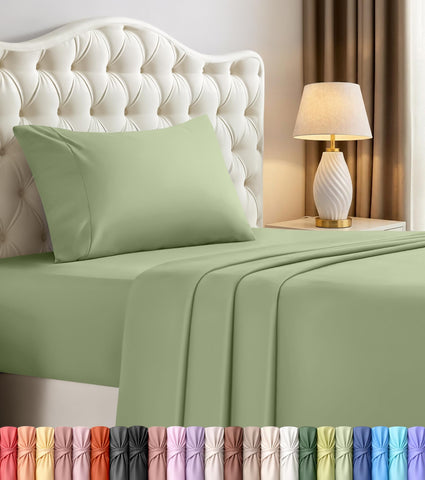 Utopia Bedding size comparison image showing Twin XL dimensions for correct mattress fit
