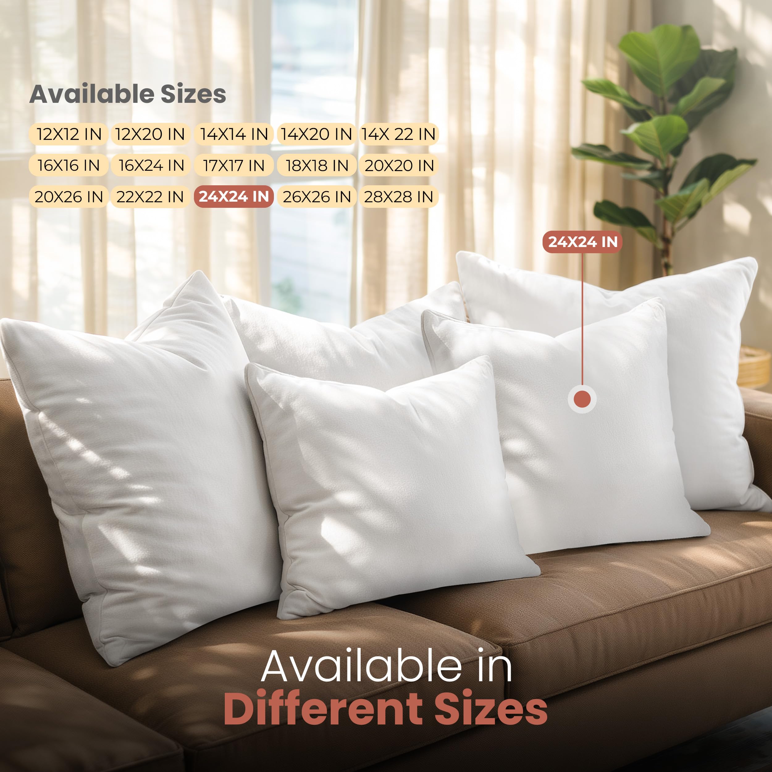 Utopia Bedding vacuum-packed inserts illustrating compact shipping convenience