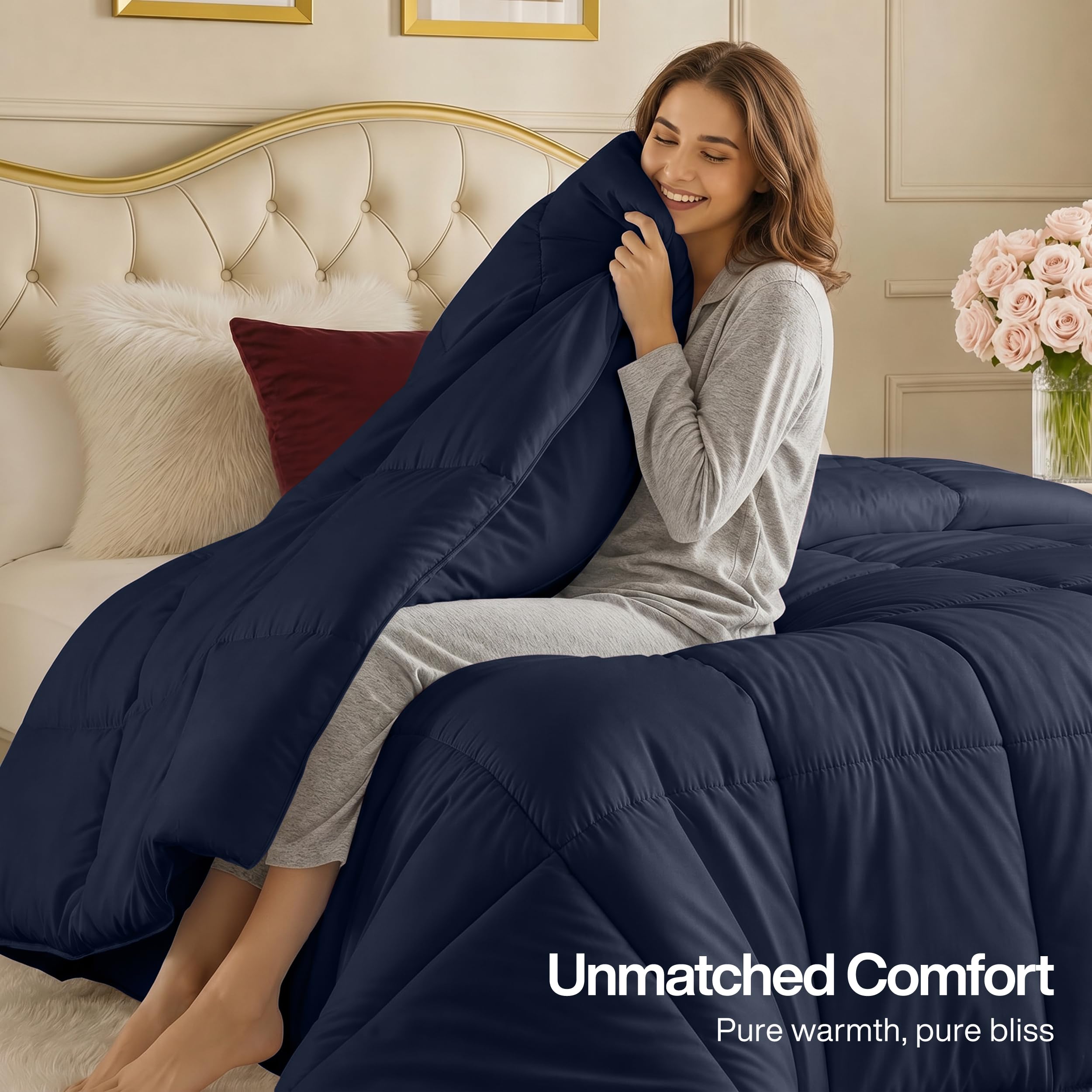 Utopia Bedding wash and dry laundry shows easy machine care and fluff restoration