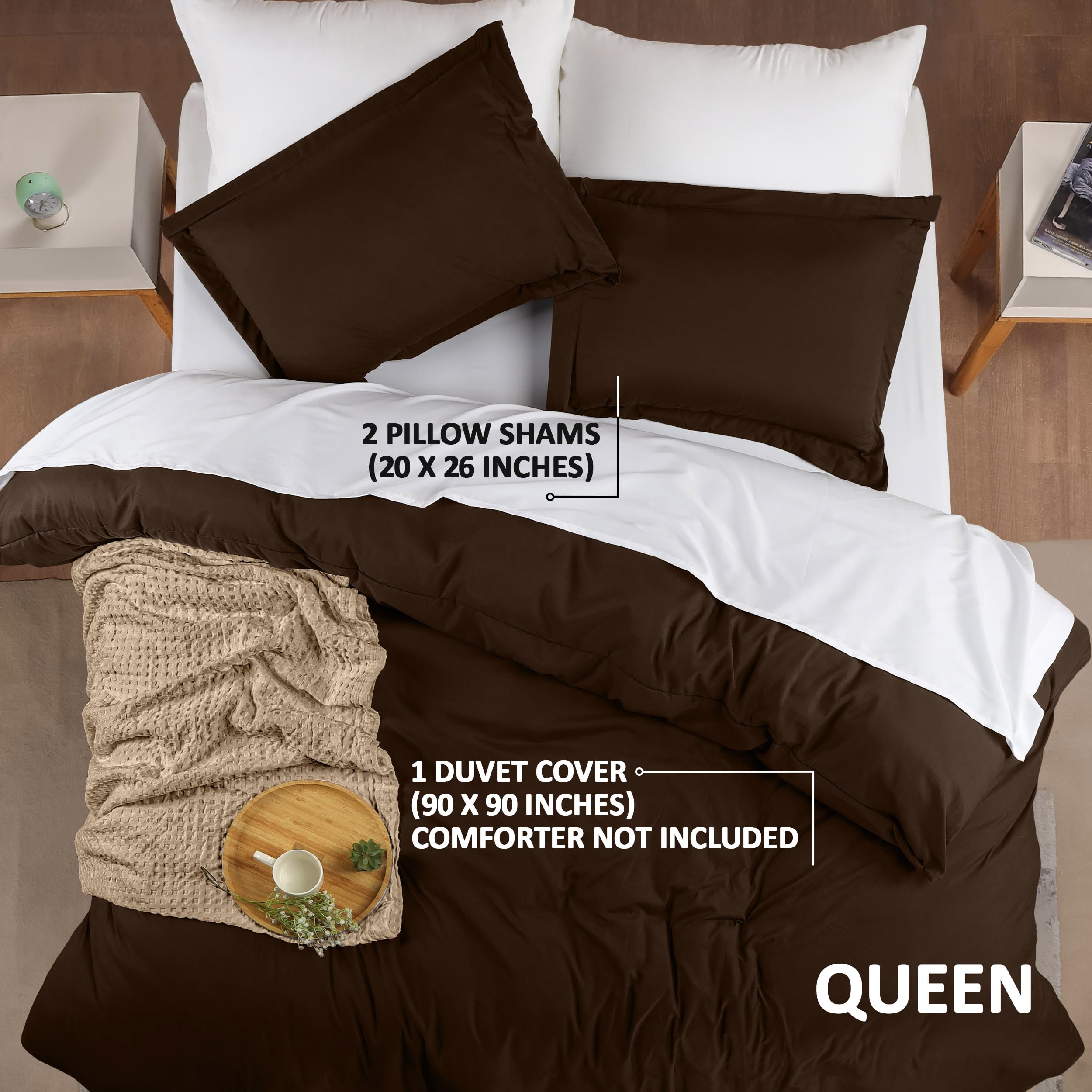 Utopia Bedding hidden zipper closure closeup for secure comforter fastening