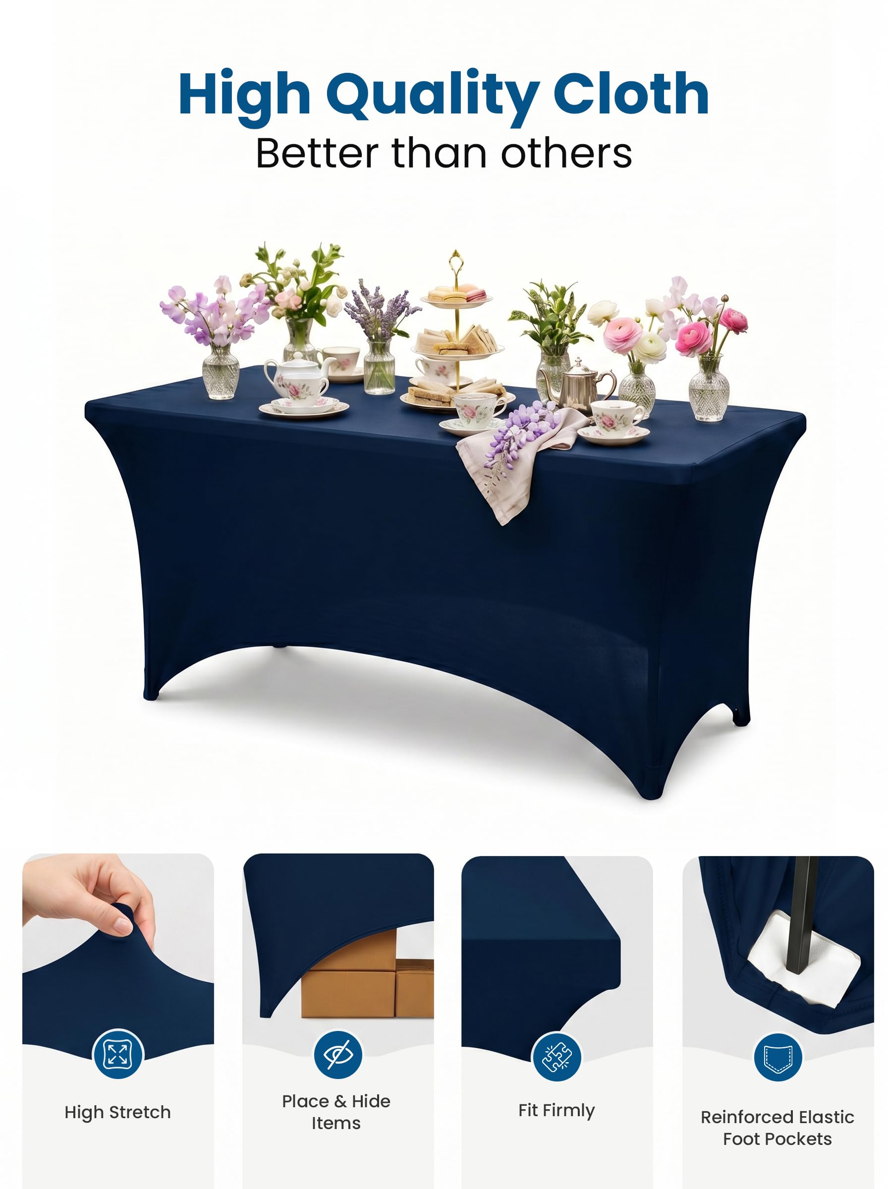 Utopia Kitchen folded two-pack beside ruler to show scale and value