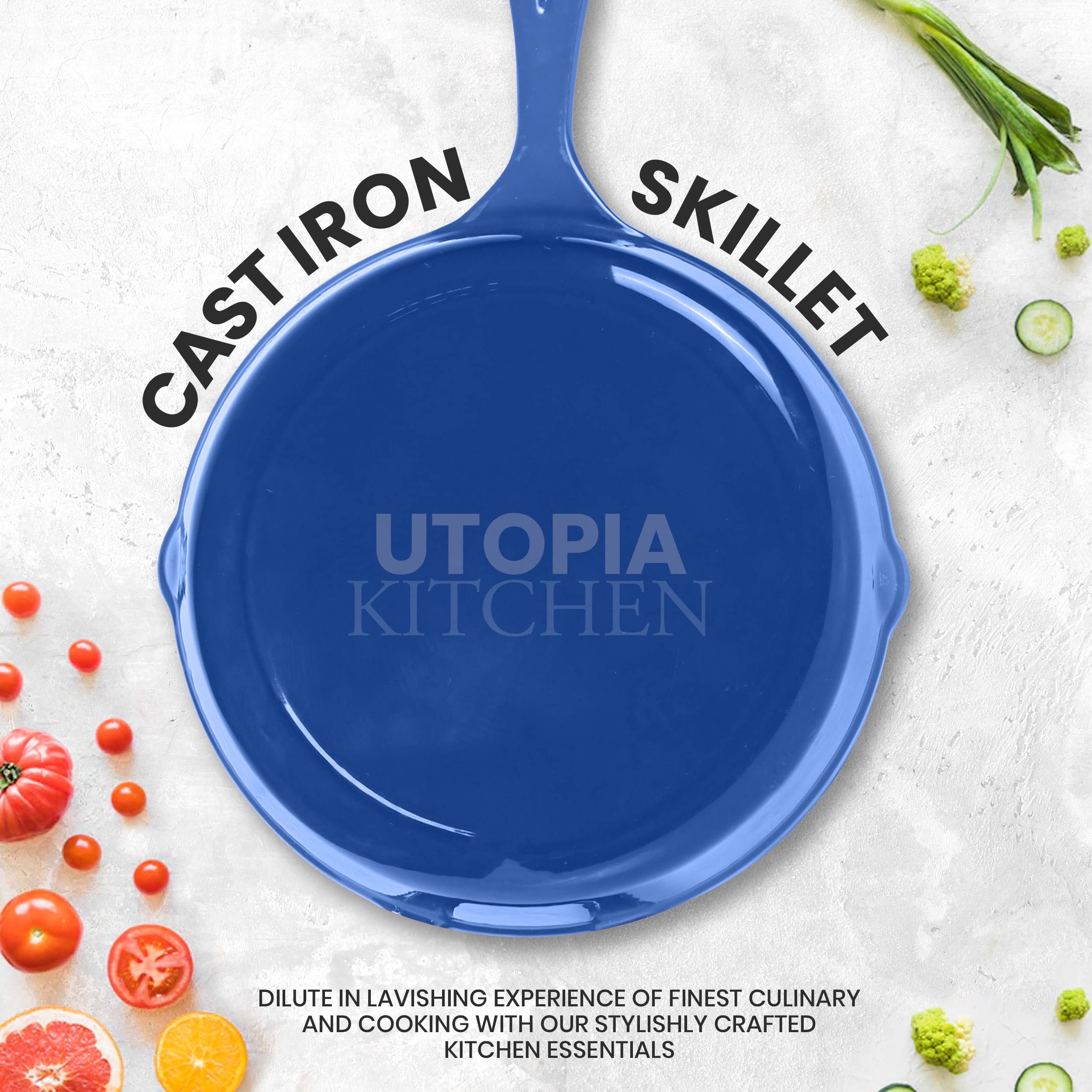 Utopia Kitchen close-up of pre-seasoned surface highlighting non-stick readiness