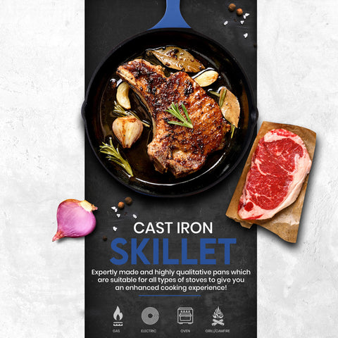 Utopia Kitchen skillet in oven illustrating oven-safe versatility and even baking