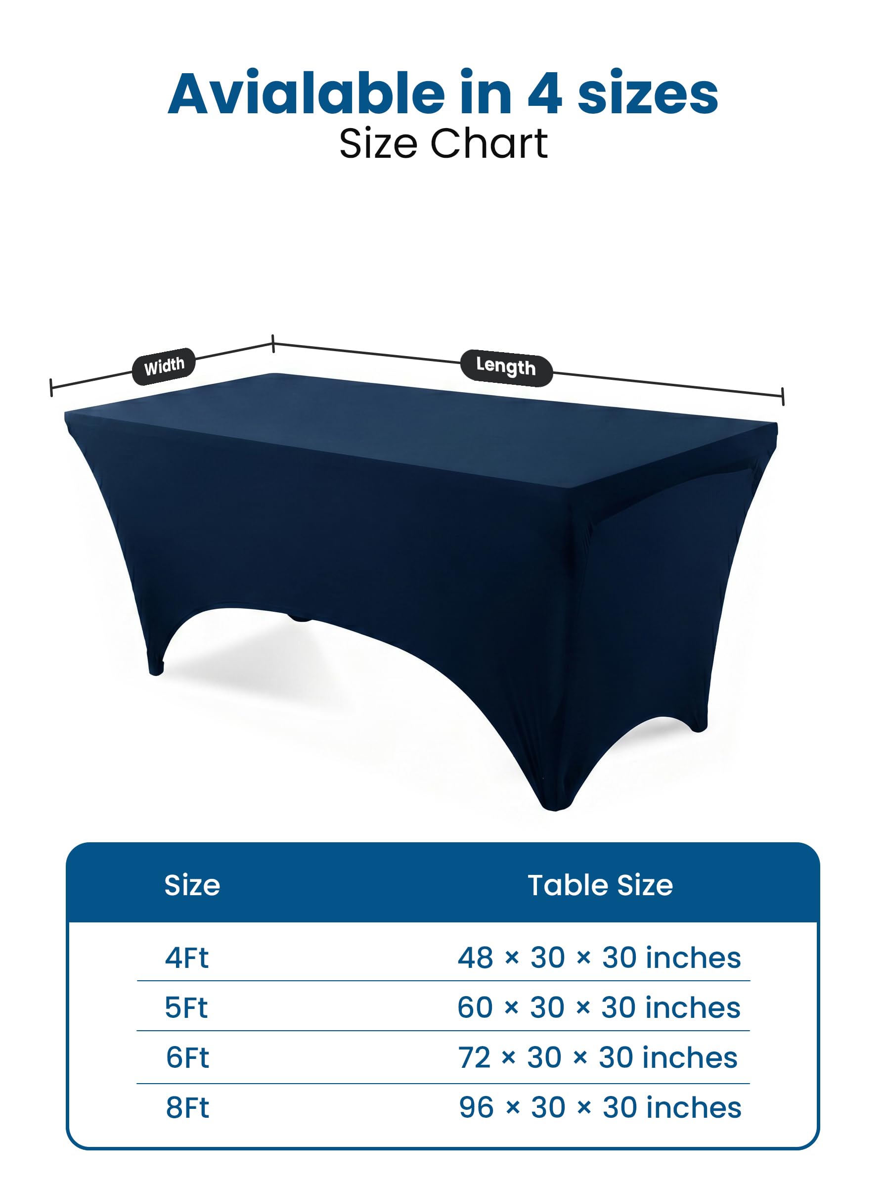 Utopia Kitchen navy tablecloth on banquet table enhancing event presentation