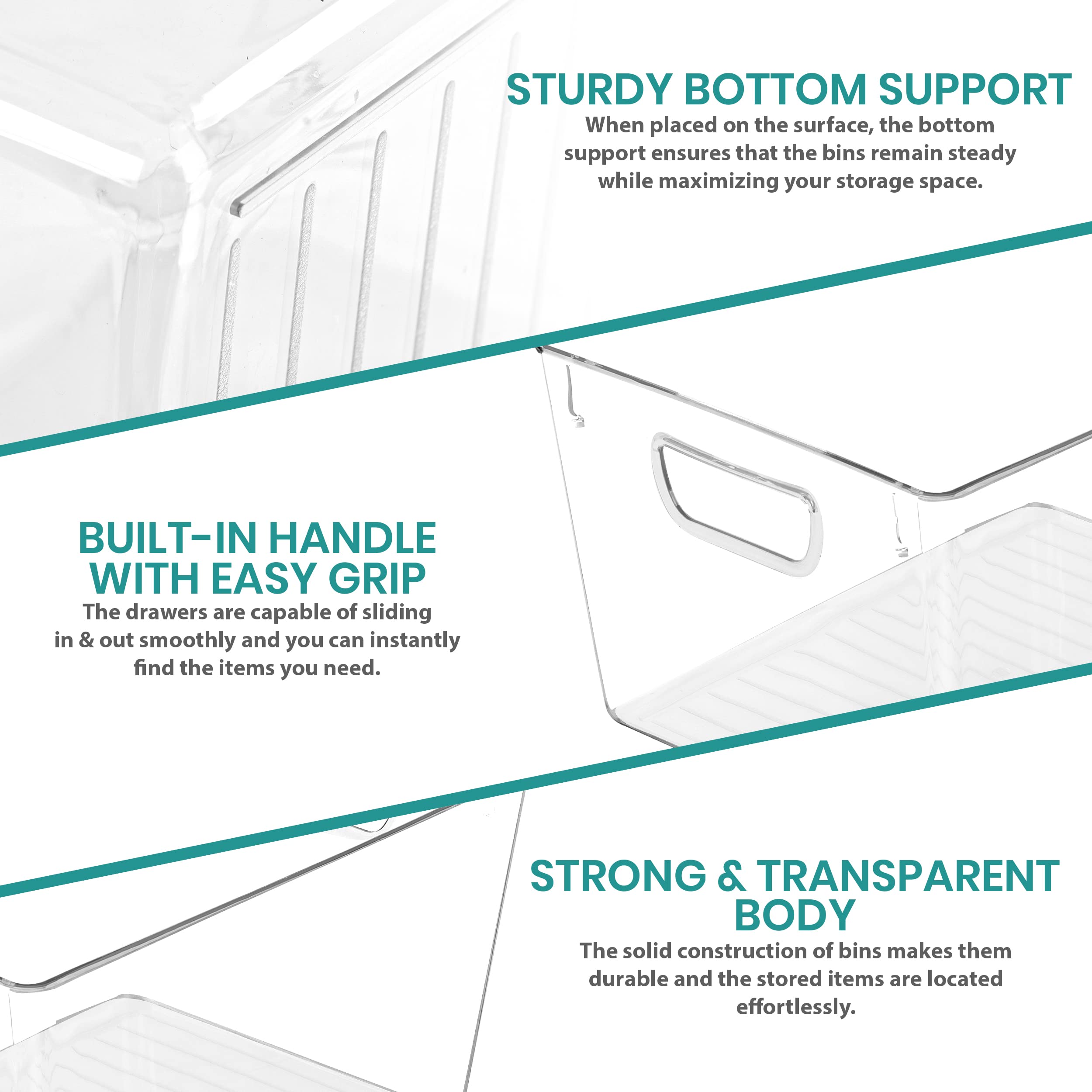 Utopia Kitchen acrylic clarity detail highlighting shatter-resistant durable construction benefit