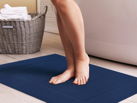 Utopia Towels mat on tiled floor showing size and non-slip stability