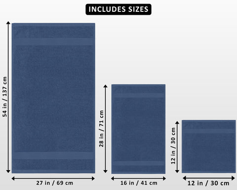 Utopia Towels bath towel flat lay showing size and absorbency