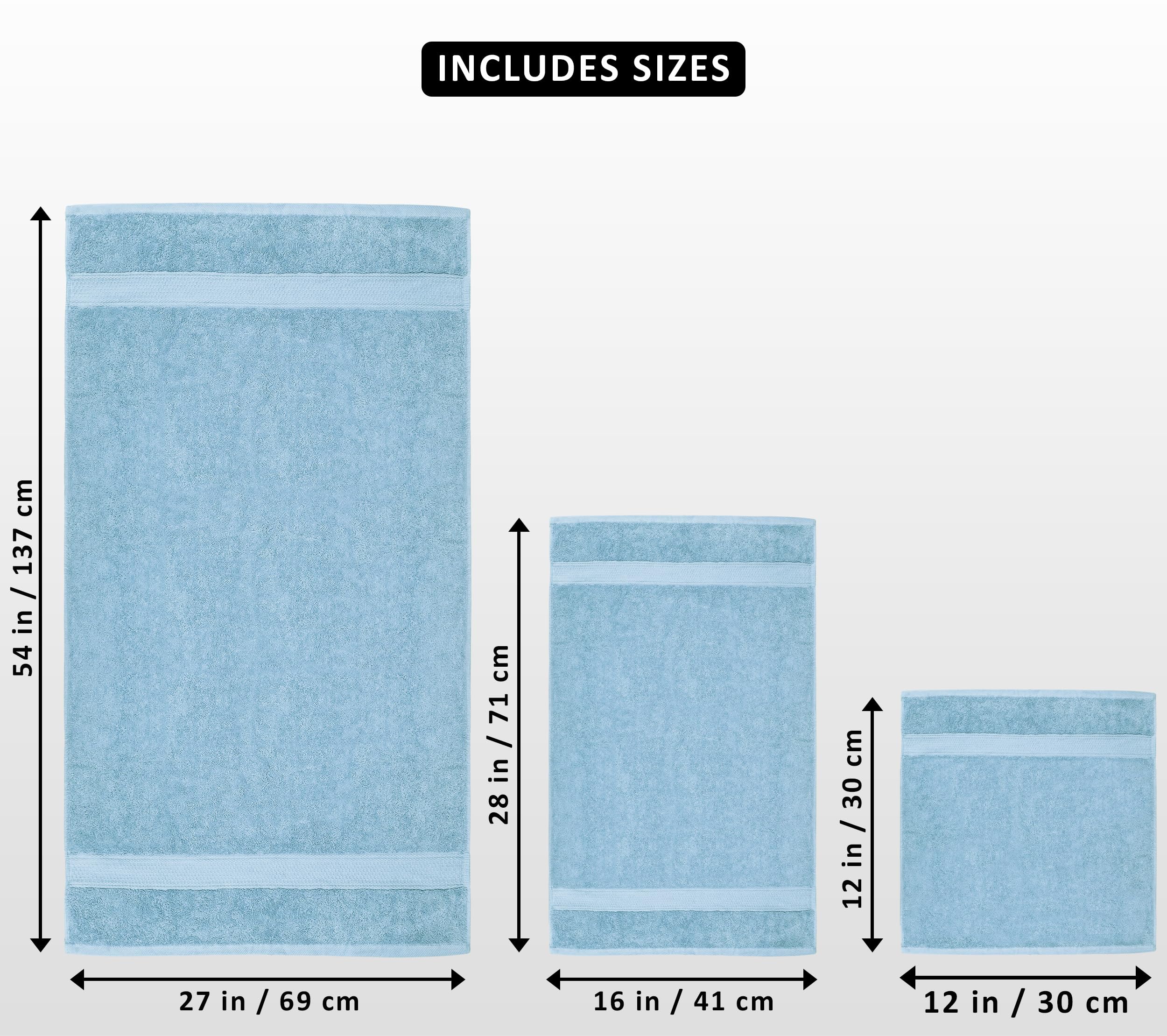 Utopia Towels folded bath towel highlighting plush texture and absorbency