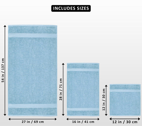 Utopia Towels folded bath towel highlighting plush texture and absorbency