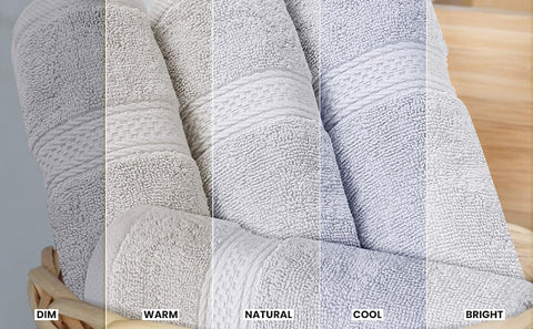 Utopia Towels styled in modern bathroom adding neutral elegance