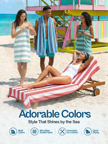 Utopia Towels cabana stripe detail highlighting pattern and stylish look