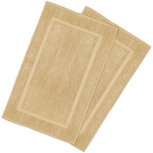 Utopia Towels champagne bath mat front view showing plush absorbent texture