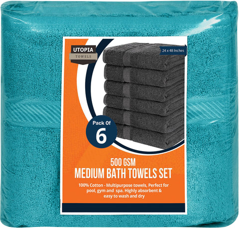 Utopia Towels draped over gym bag showing convenient lightweight packability
