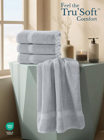 Utopia Towels draped over bar illustrating quick access and elegant hang
