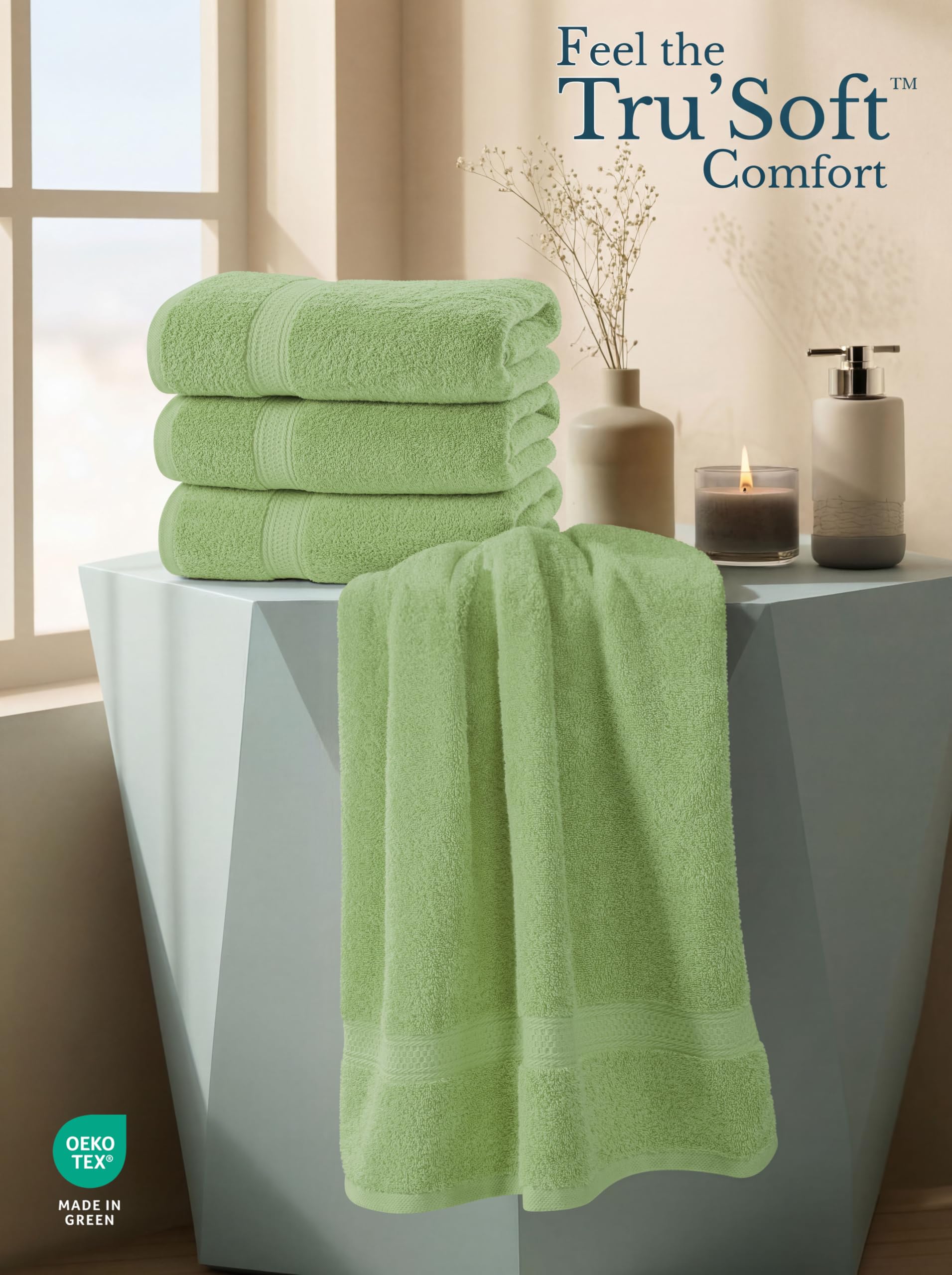 Utopia Towels hem stitching detail demonstrating durability and reinforced edges
