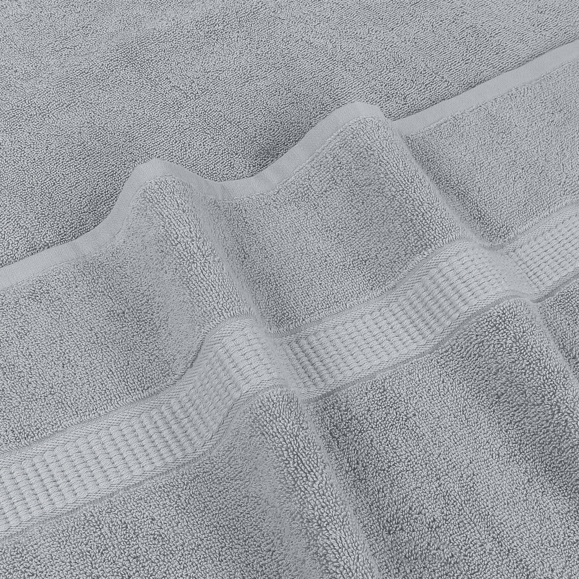 Utopia Towels fabric tag and edge showing care instructions and quality construction