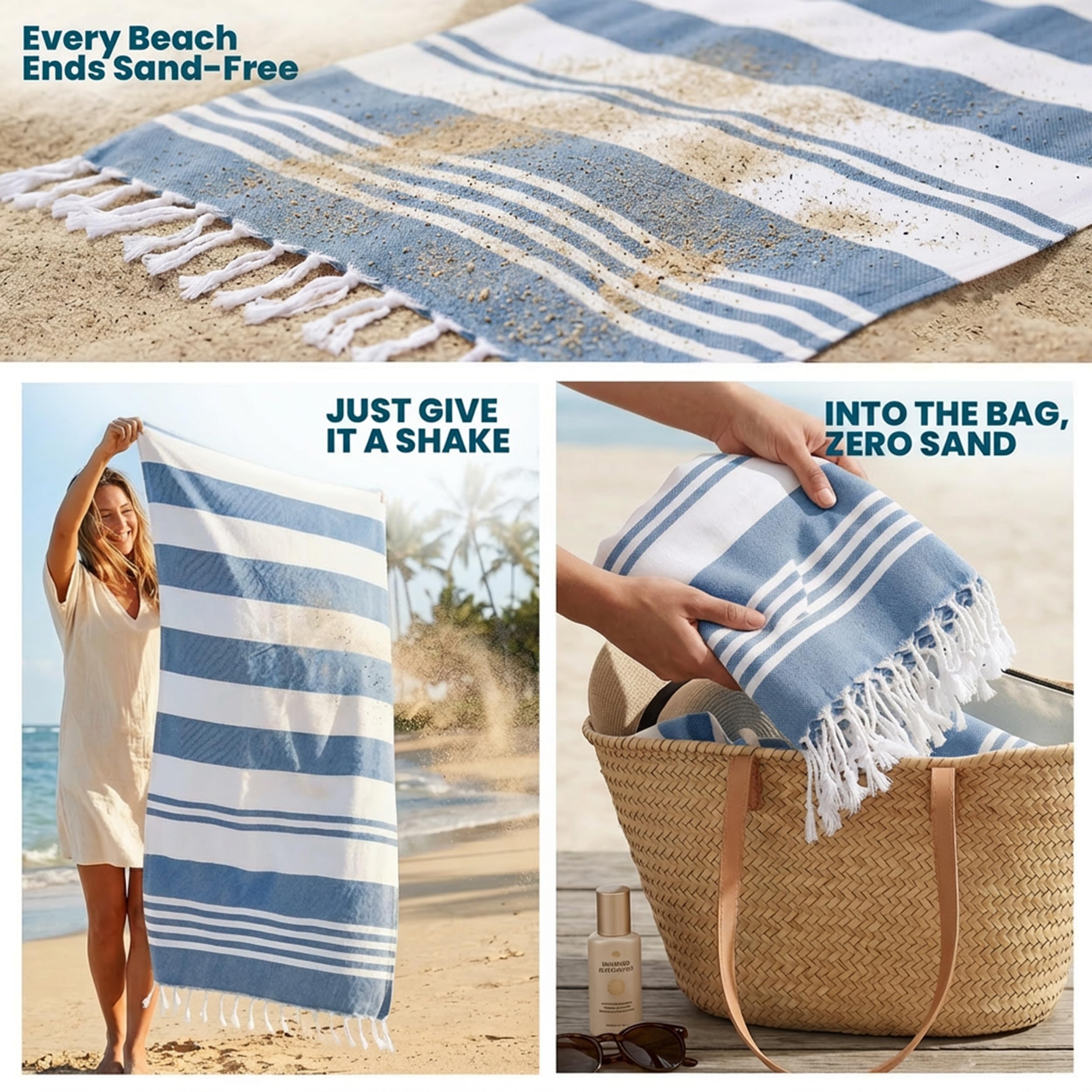 Utopia Towels folded in tote shows compact packing benefit
