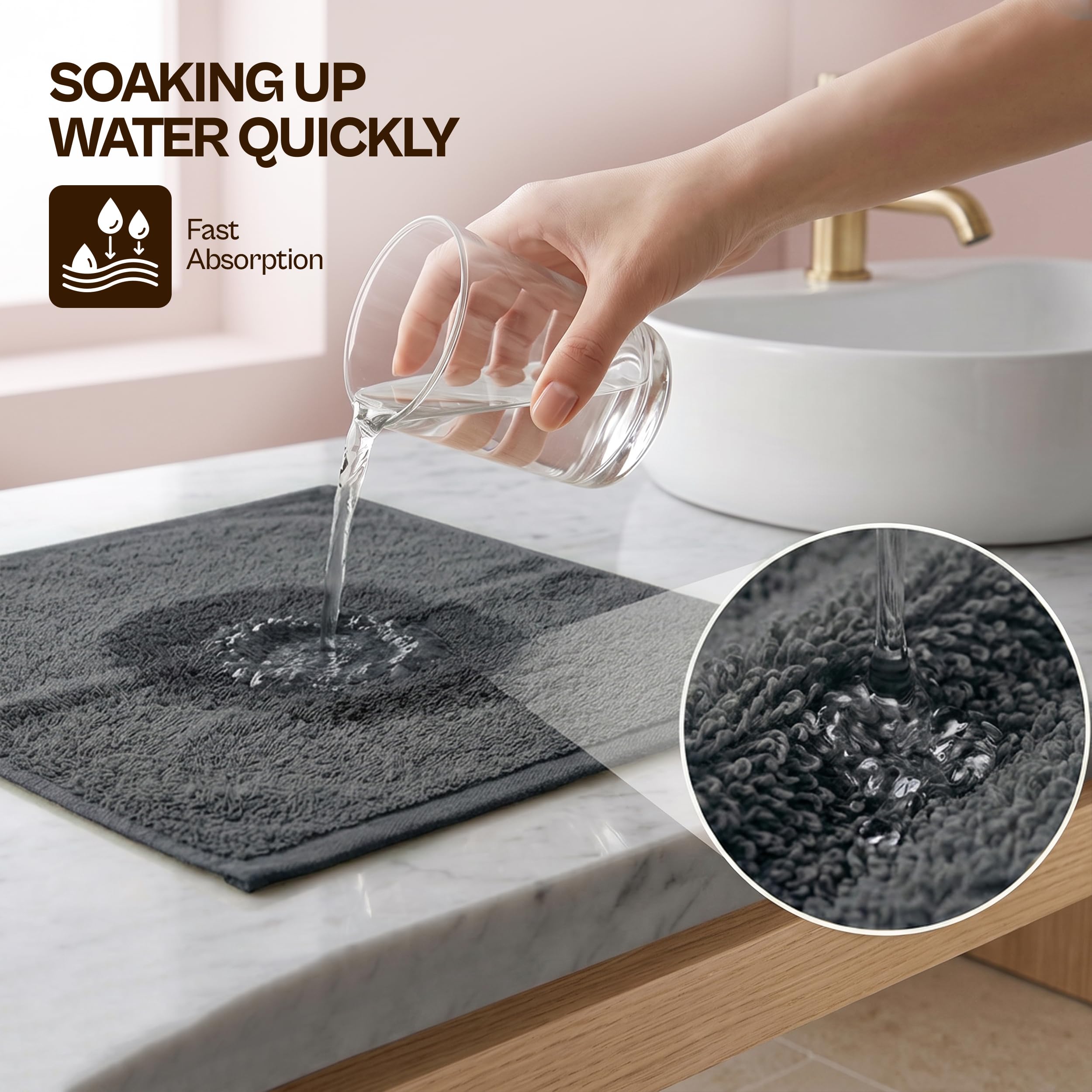 Utopia Towels folded on shelf illustrating easy organization and access
