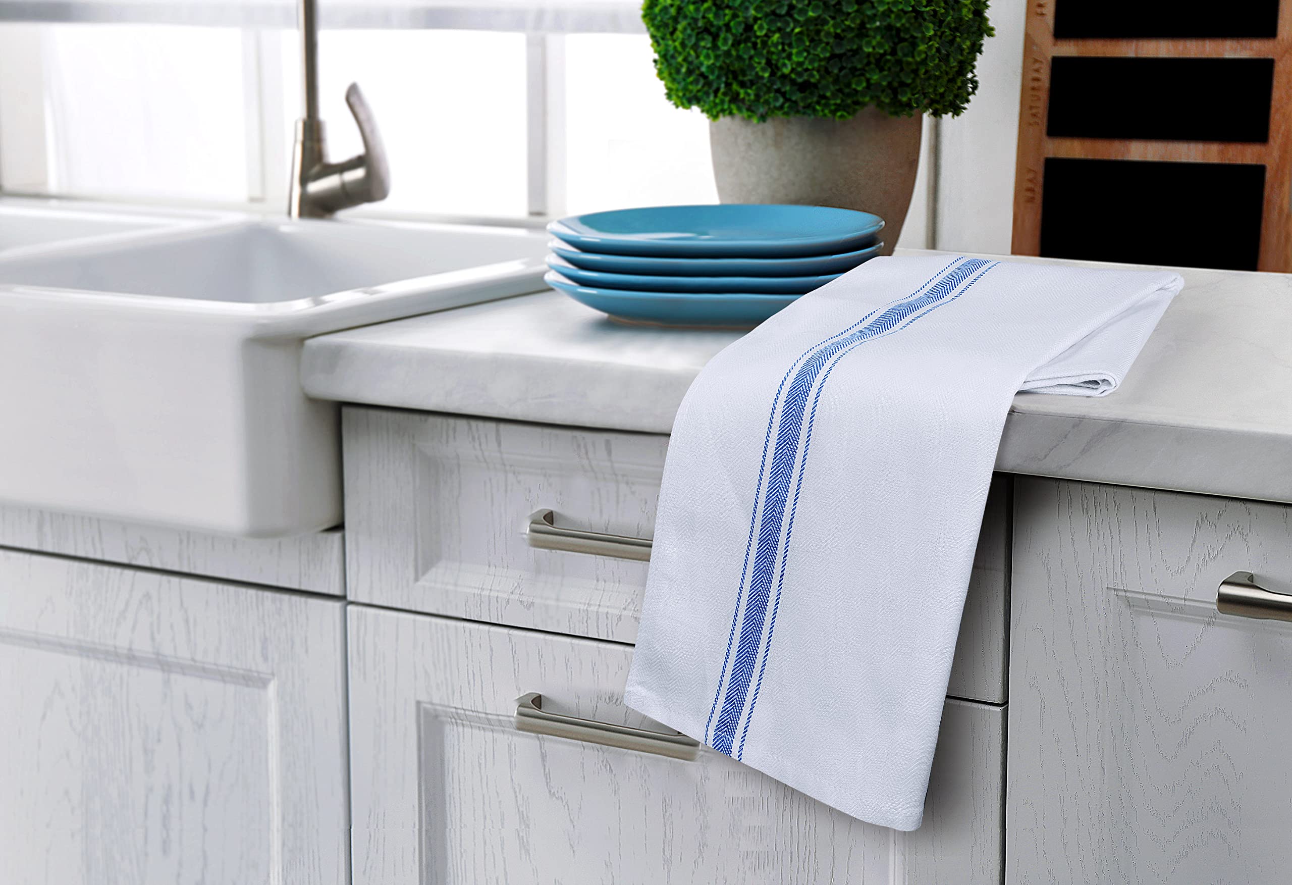 Utopia Towels neatly folded stack illustrating compact storage benefit