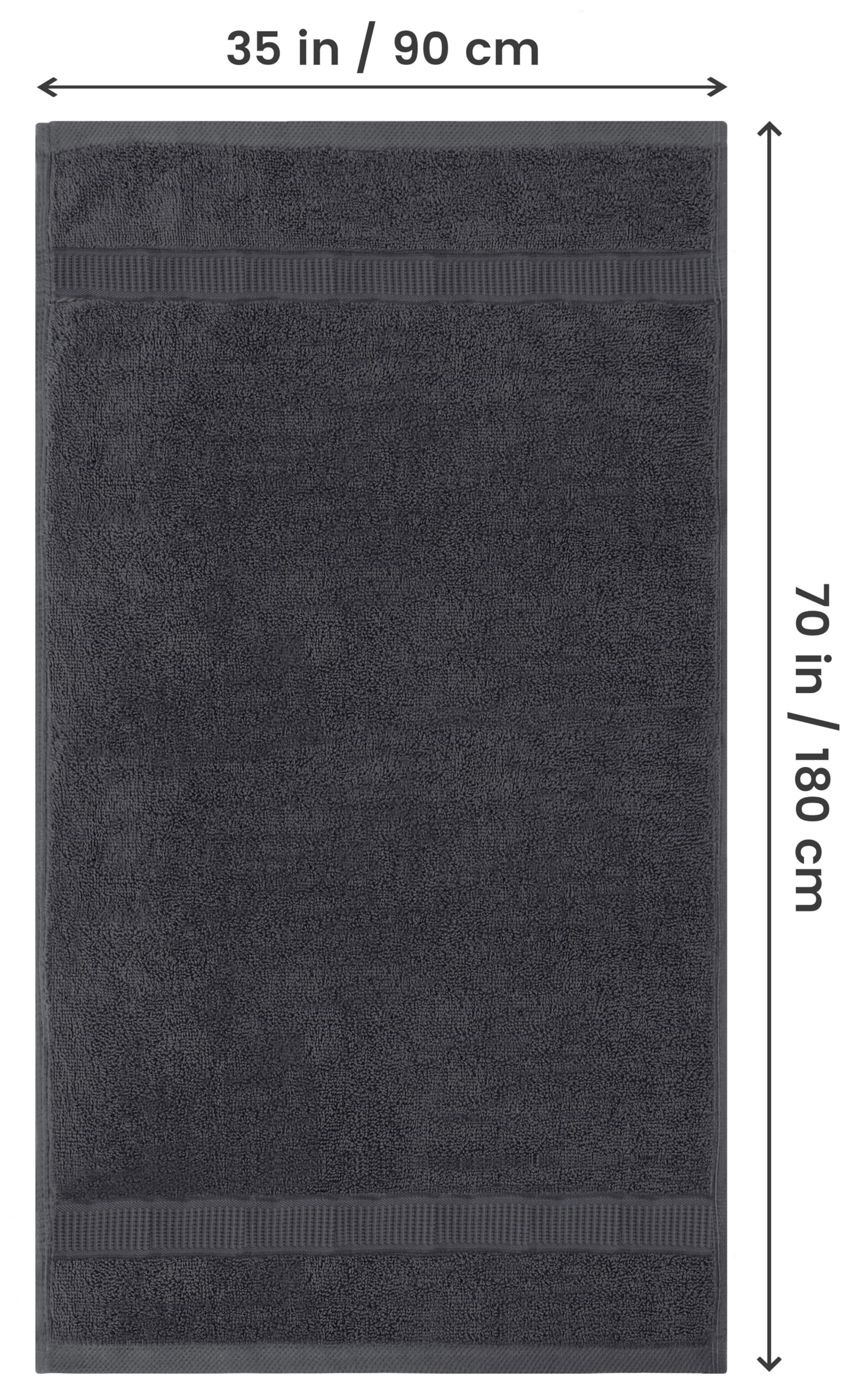 Utopia Towels folded stack highlighting neat fold and convenience