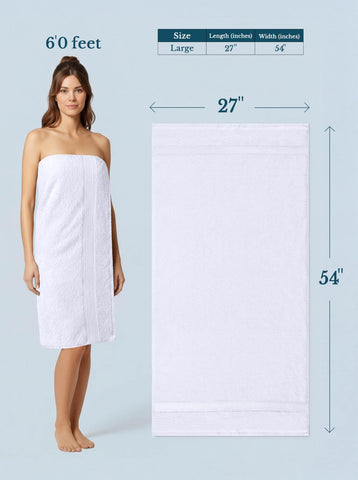 Utopia Towels folded stack on shelf illustrating compact storage and tidy bathroom benefit