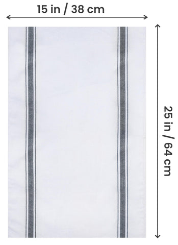 Utopia Towels neatly folded stack demonstrating compact storage and organized kitchen