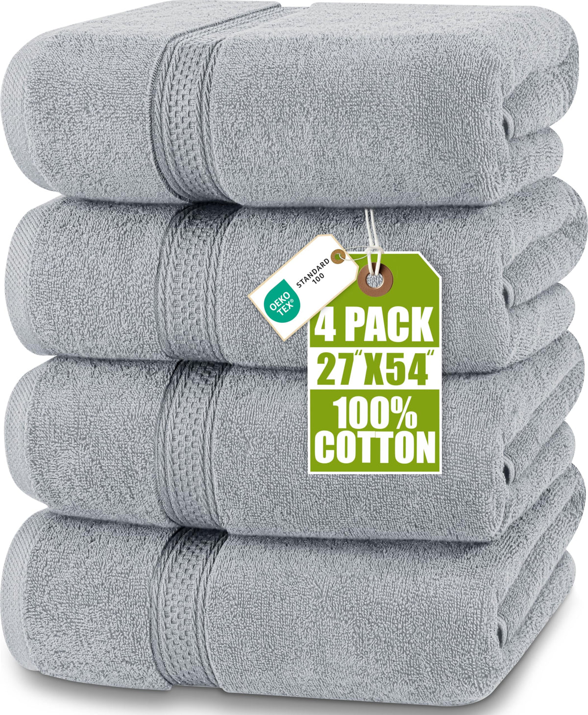 Utopia Towels front packaging showing cool grey set and neat presentation
