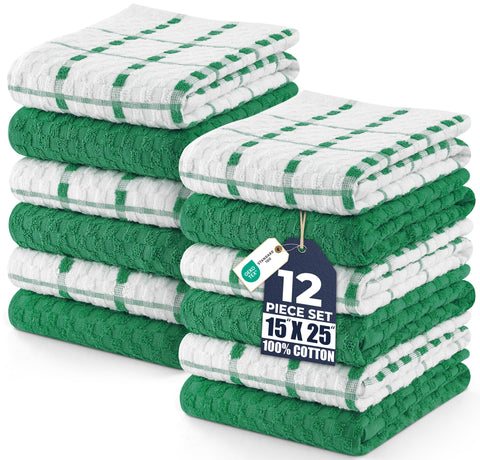 Utopia Towels front packaging showing 12-pack and green color benefits absorbency