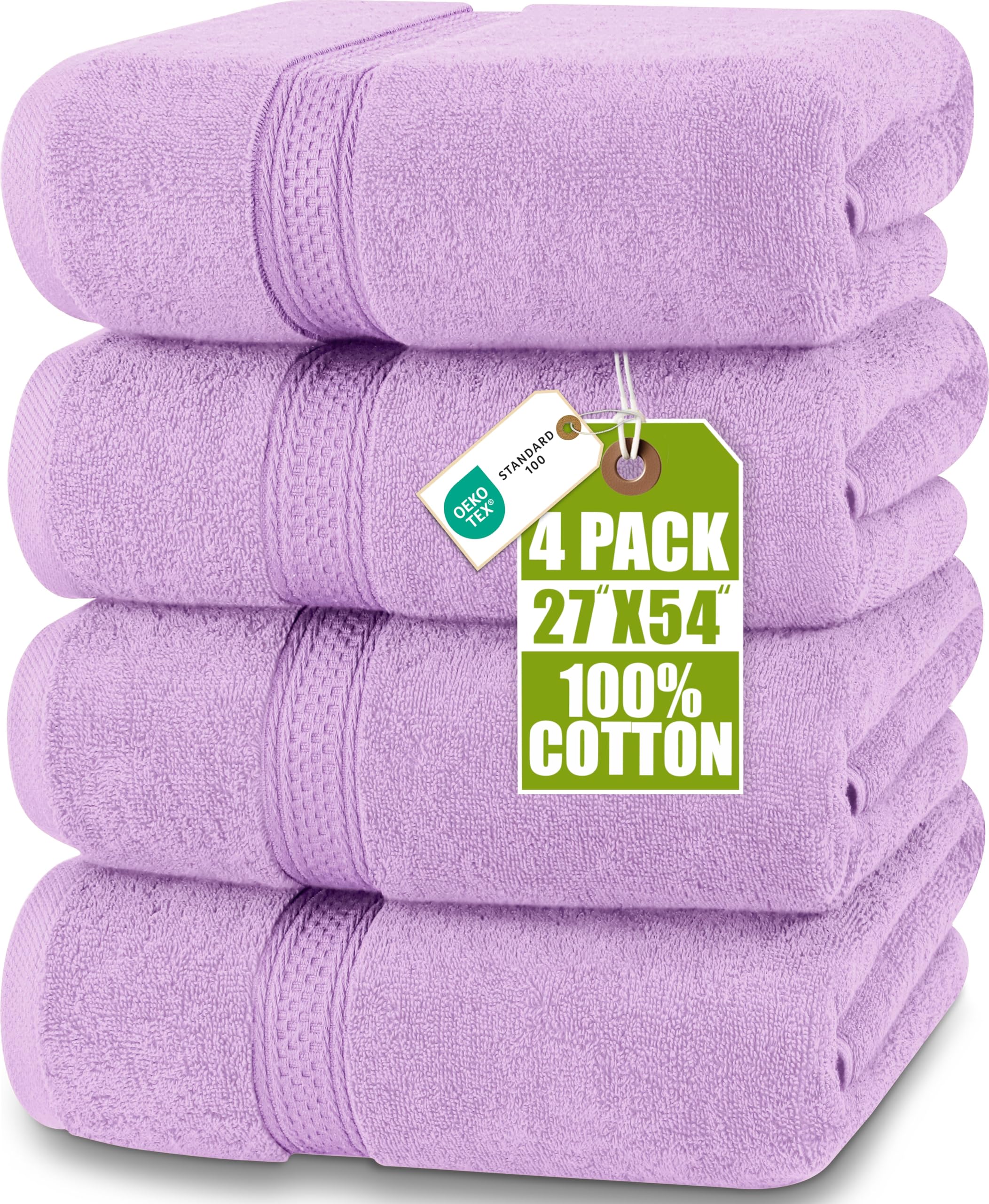 Utopia Towels front pack view showing lavender color and clean presentation benefit
