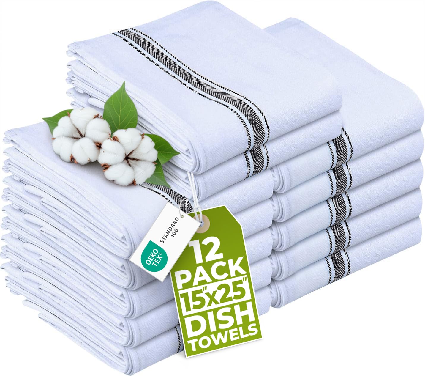 Utopia Towels front packaging showing 12-pack and size, practical storage benefit