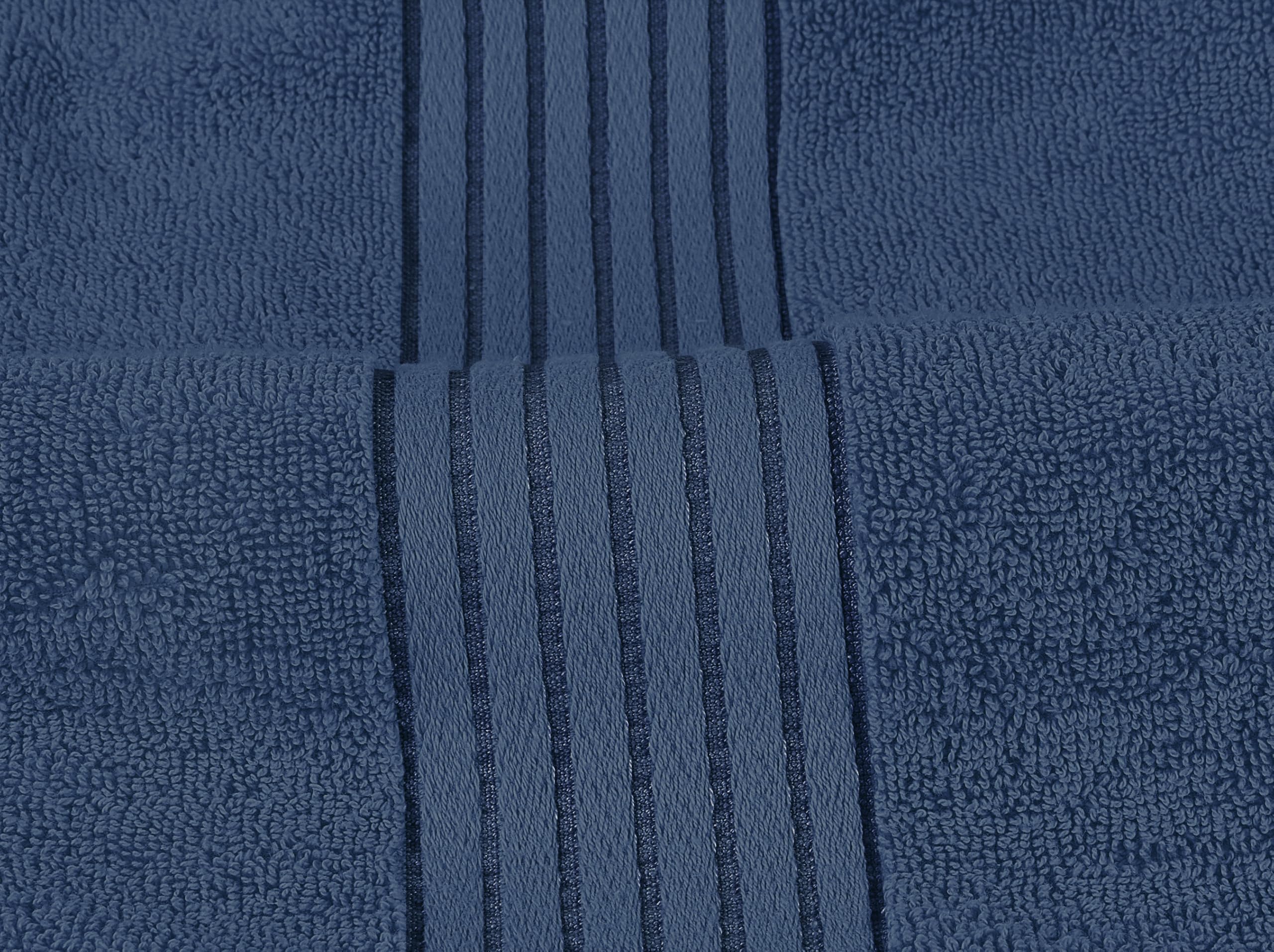 Utopia Towels hand towels stacked to highlight plush edges and neatness