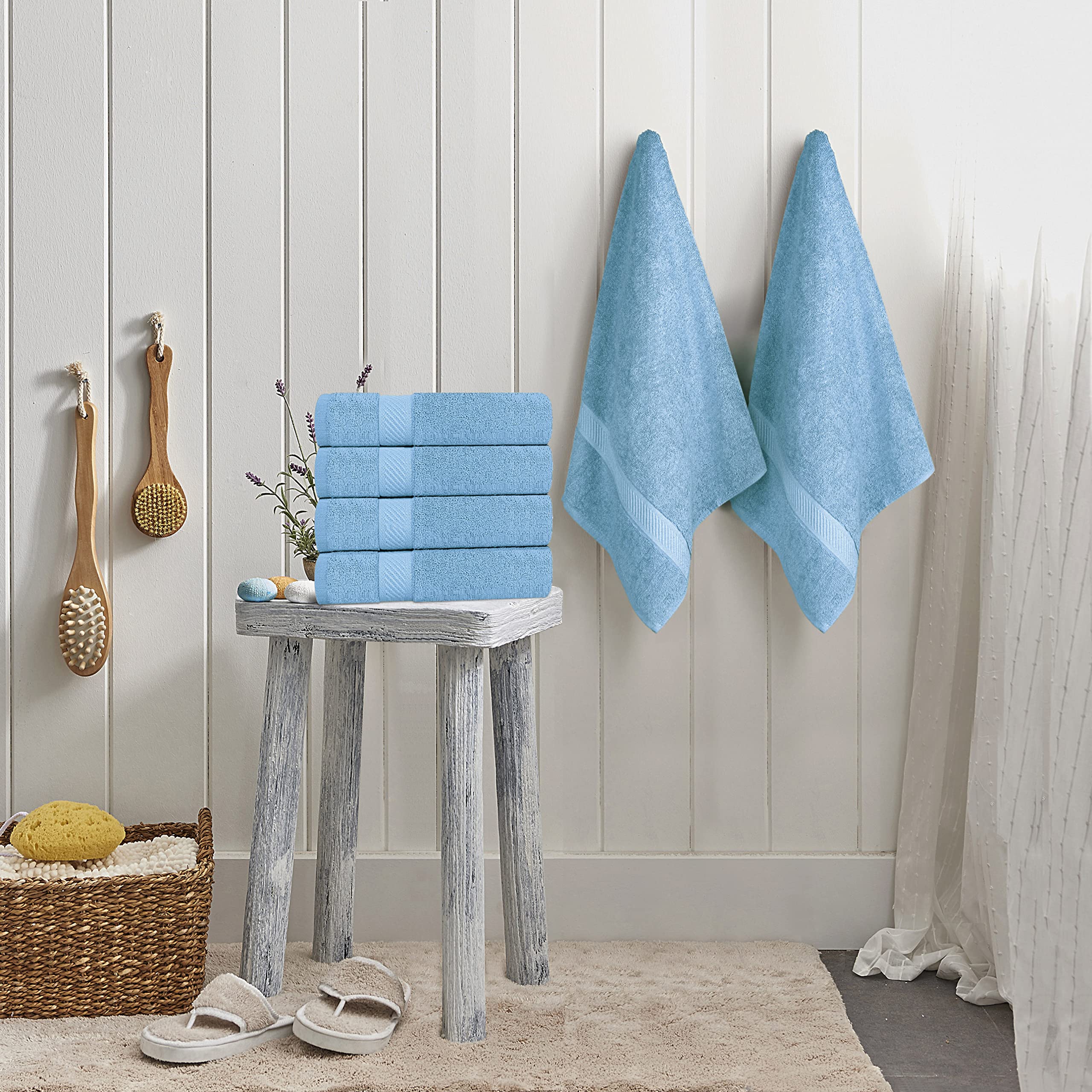 Utopia Towels double-stitched hem detail illustrating reinforced durability