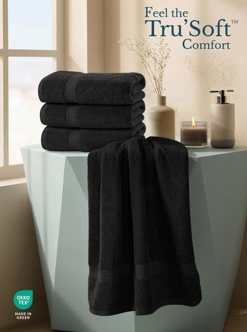 Utopia Towels being used after shower demonstrating quick water pickup benefit