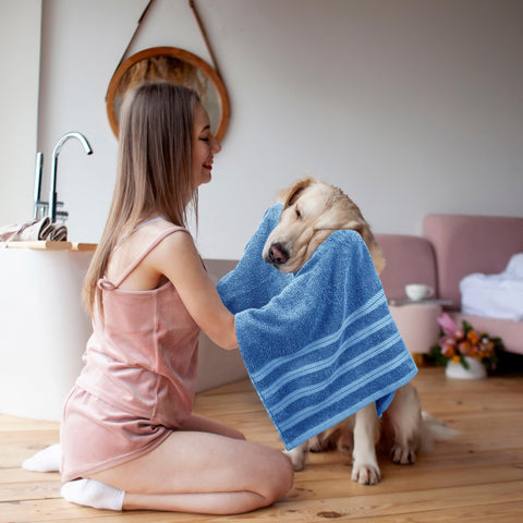 Utopia Towels in washer demonstrating easy machine-wash care benefit