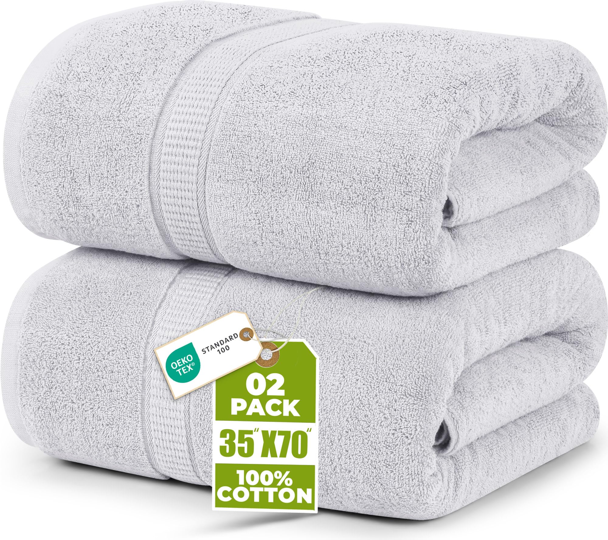 Utopia Towels folded two-pack front view showing neat packaging and convenience