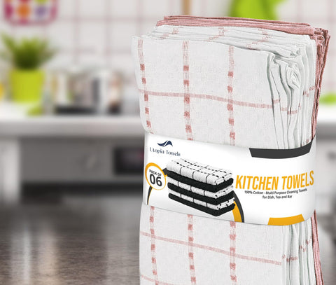 Utopia Towels label and hem detail demonstrating durable stitching