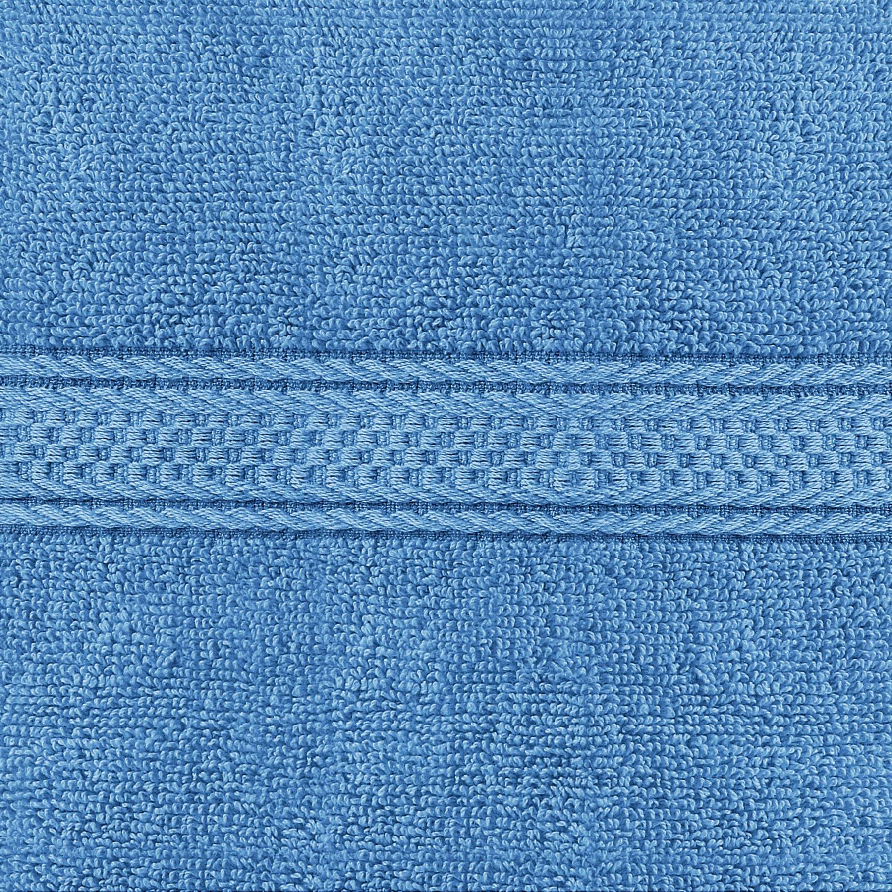 Utopia Towels label and hem detail showing stitching and durability benefit