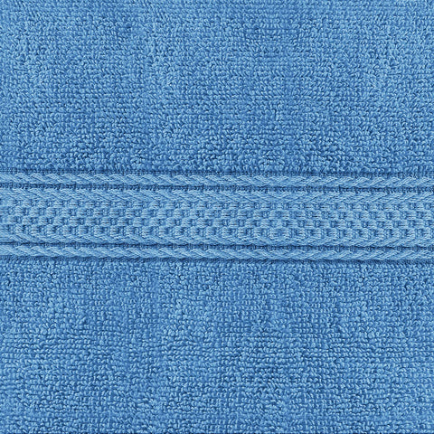 Utopia Towels label and hem detail showing stitching and durability benefit
