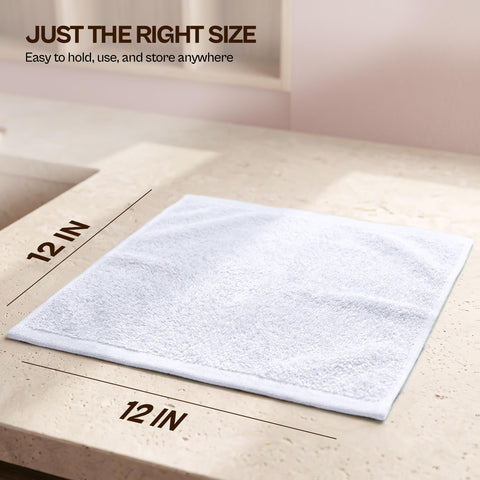 Utopia Towels labeled corner detail showing quality stitching and durability