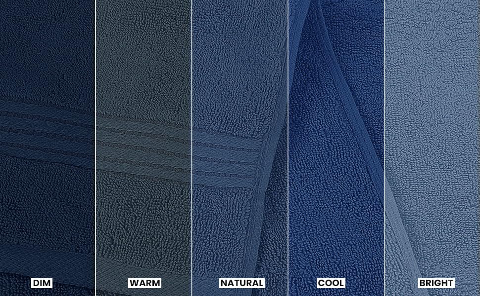 Utopia Towels styled in bathroom to show color coordination and mood