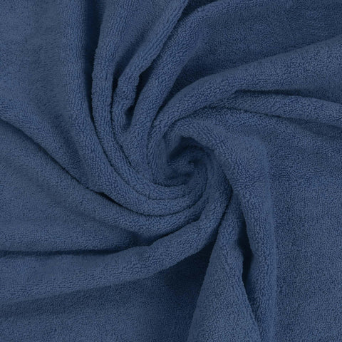 Utopia Towels styled in bathroom demonstrating elegant navy decor upgrade
